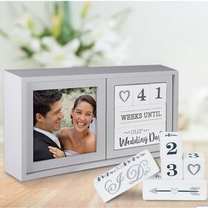 Elegant Gray Wedding Countdown Block Set